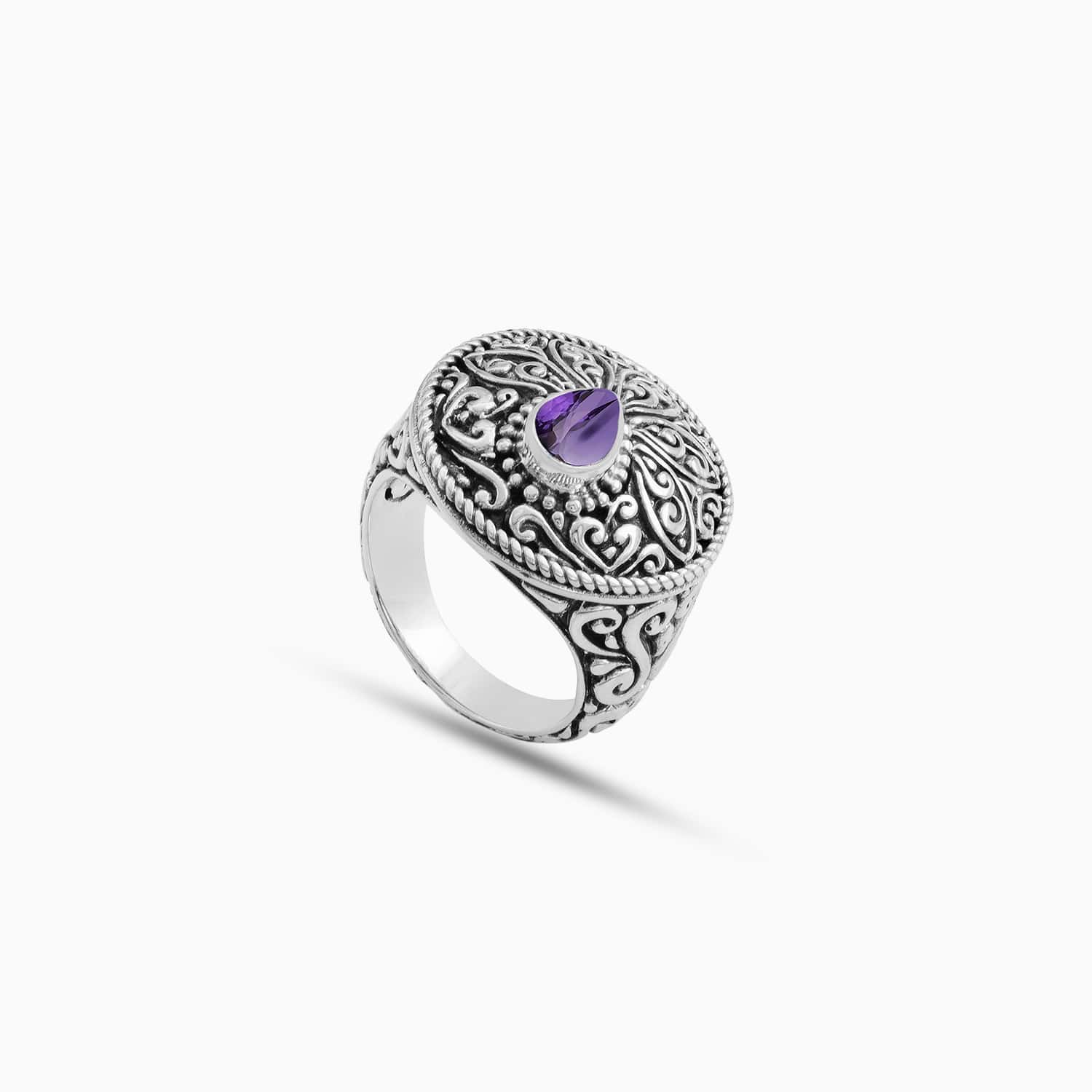 Artisan Amethyst Sterling Silver Ring