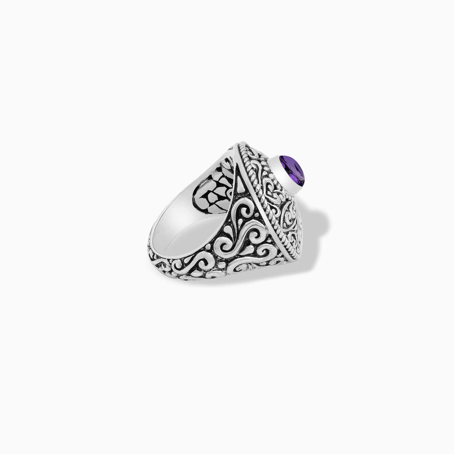 Artisan Amethyst Sterling Silver Ring