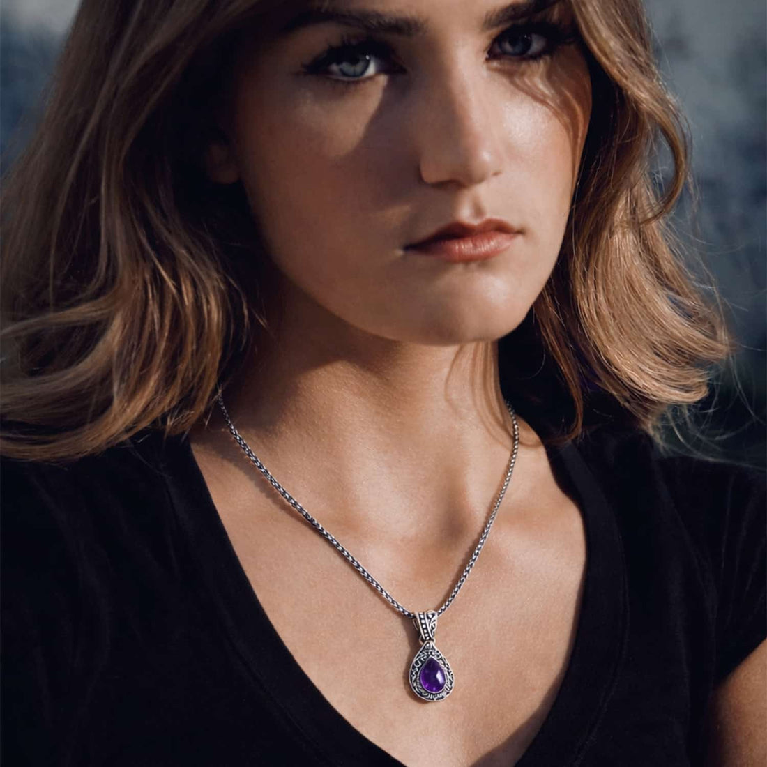 Artisan Amethyst & Sterling Silver Pendant