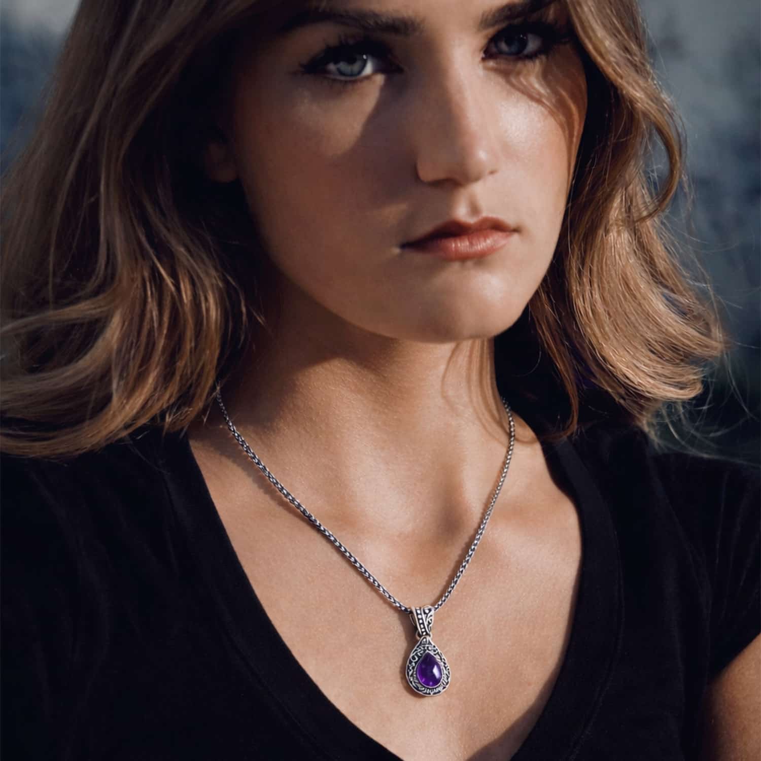 Artisan Amethyst & Sterling Silver Pendant