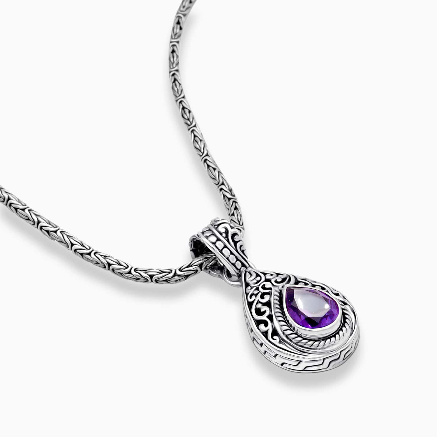 Artisan Amethyst & Sterling Silver Pendant