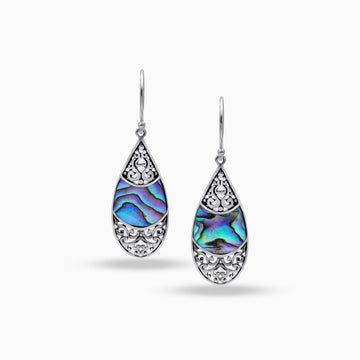 Artisanal Sterling Silver Abalone Earrings