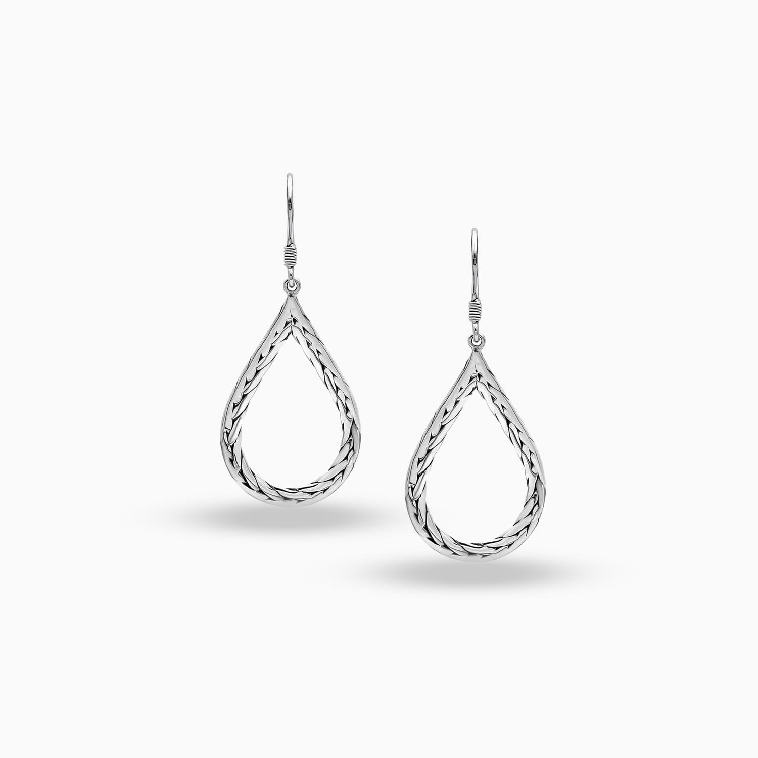 Artisanal Sterling Silver Pear Drop Earrings
