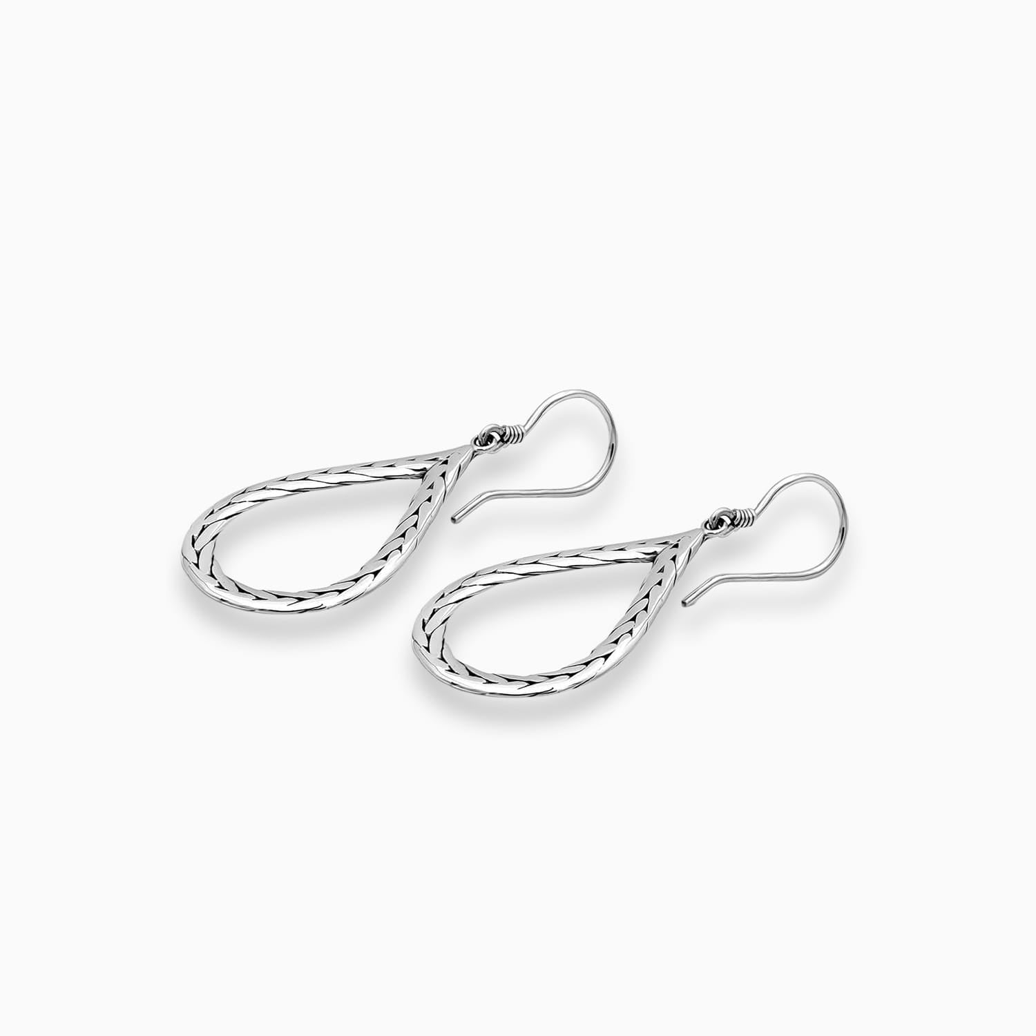 Artisanal Sterling Silver Pear Drop Earrings