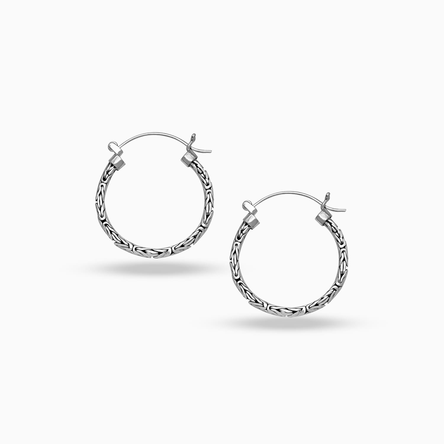 Artisanal Sterling Silver Hoop Earrings