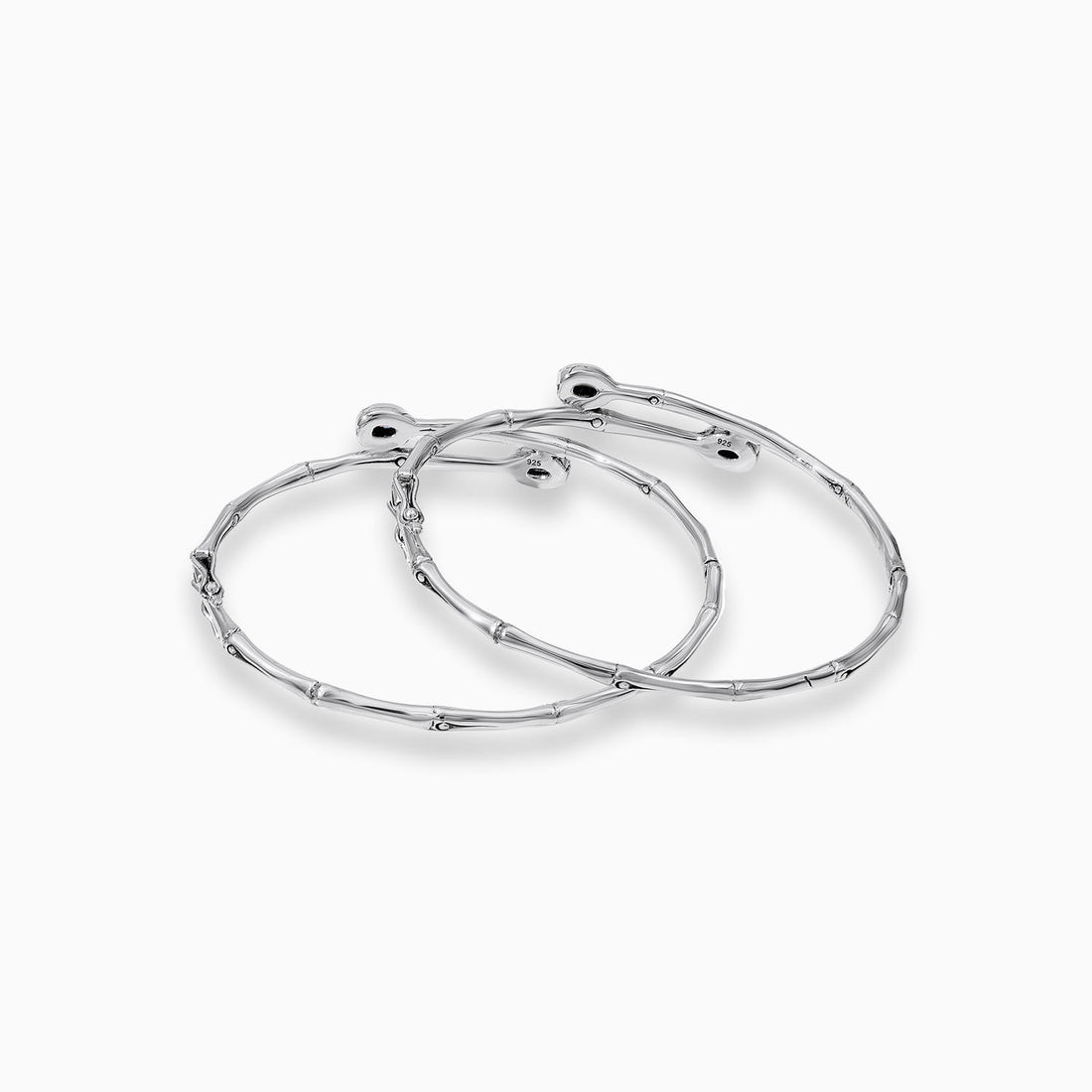 Citrine & Tanzanite Sterling Silver Bamboo Bangle Bracelets