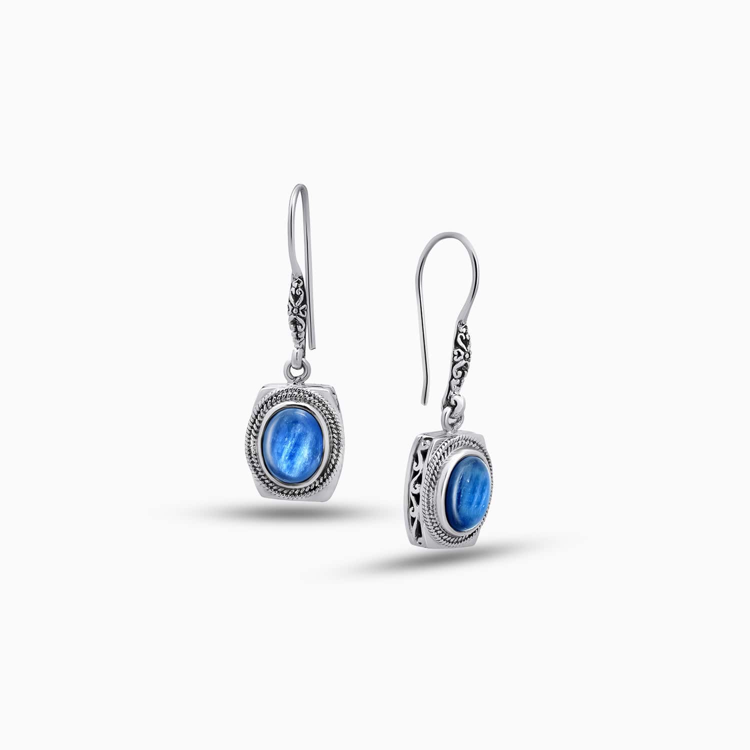 Blue Flash: Labradorite & Sterling Silver Drop Earrings