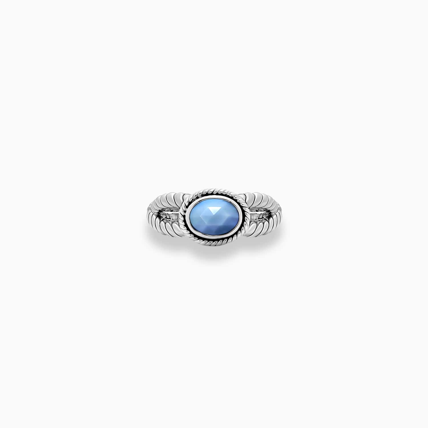 Blue Focus: Opal & Sterling Silver Ring