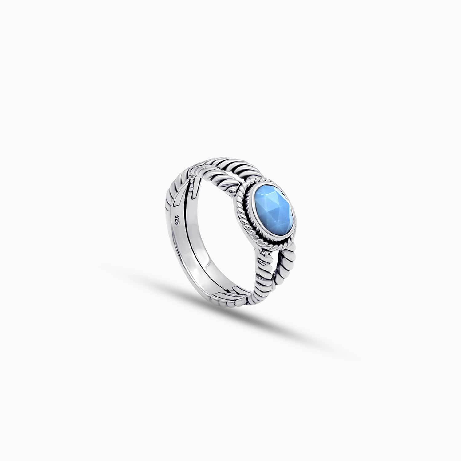 Blue Focus: Opal & Sterling Silver Ring
