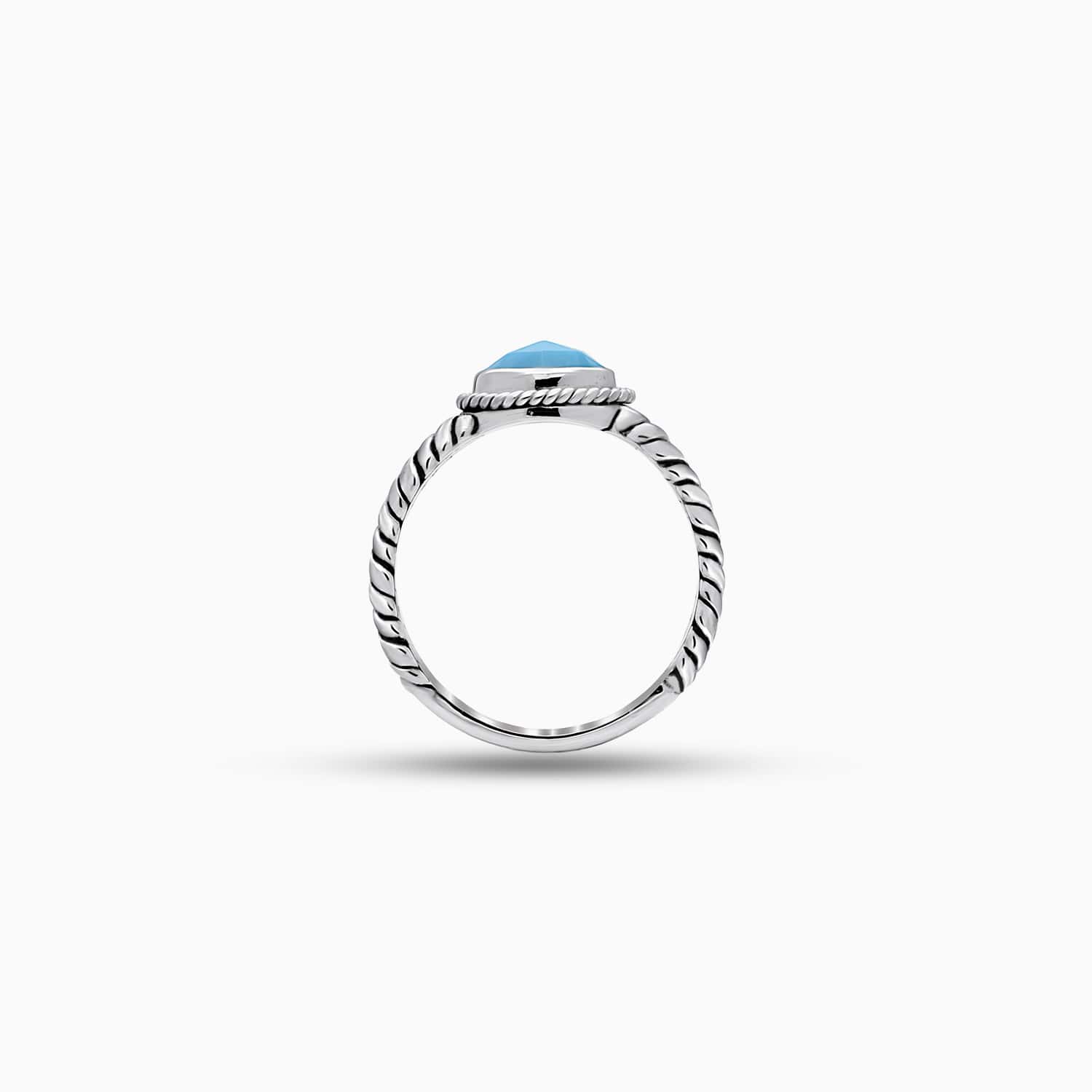 Blue Focus: Opal & Sterling Silver Ring