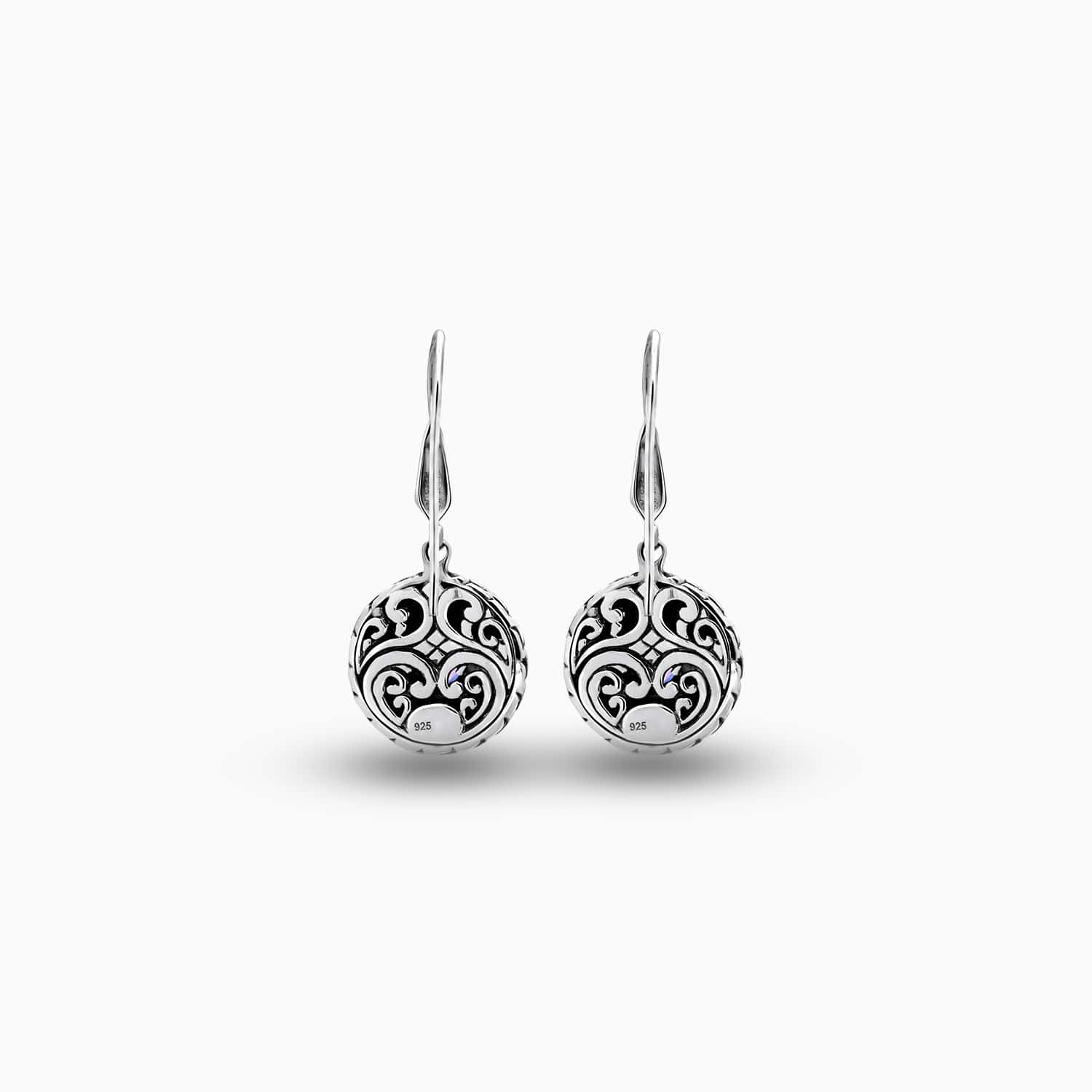 Opal Echo: Opal Sterling Silver Drop Earrings