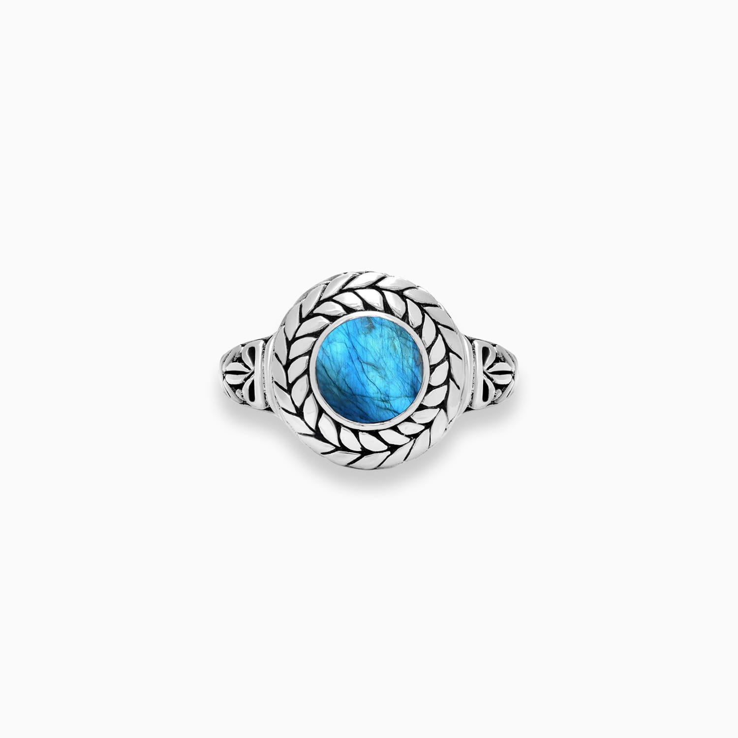 Blue Wreath: Labradorite Sterling Silver Ring