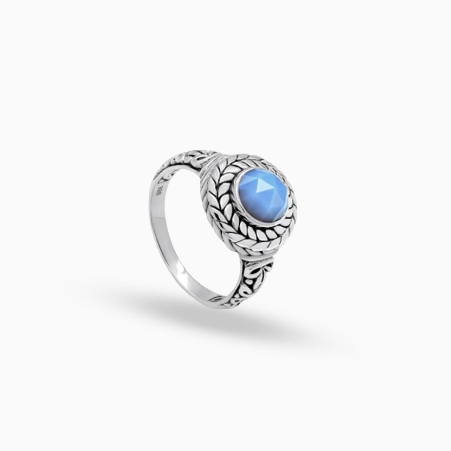 Blue Wreath: Labradorite Sterling Silver Ring