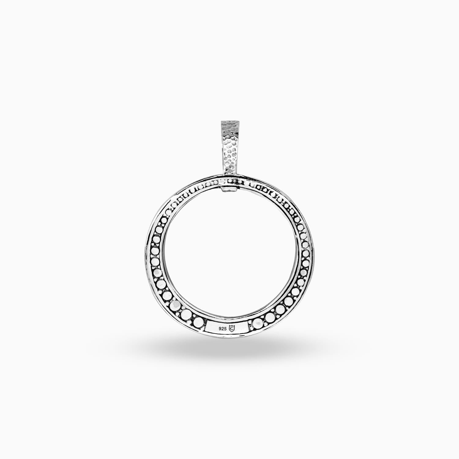 Bold Sterling Silver Circle Pendant