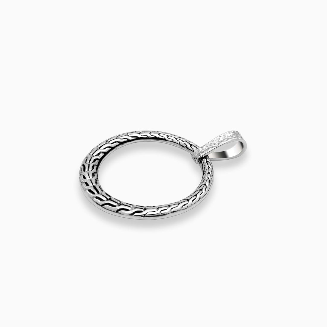 Bold Sterling Silver Circle Pendant