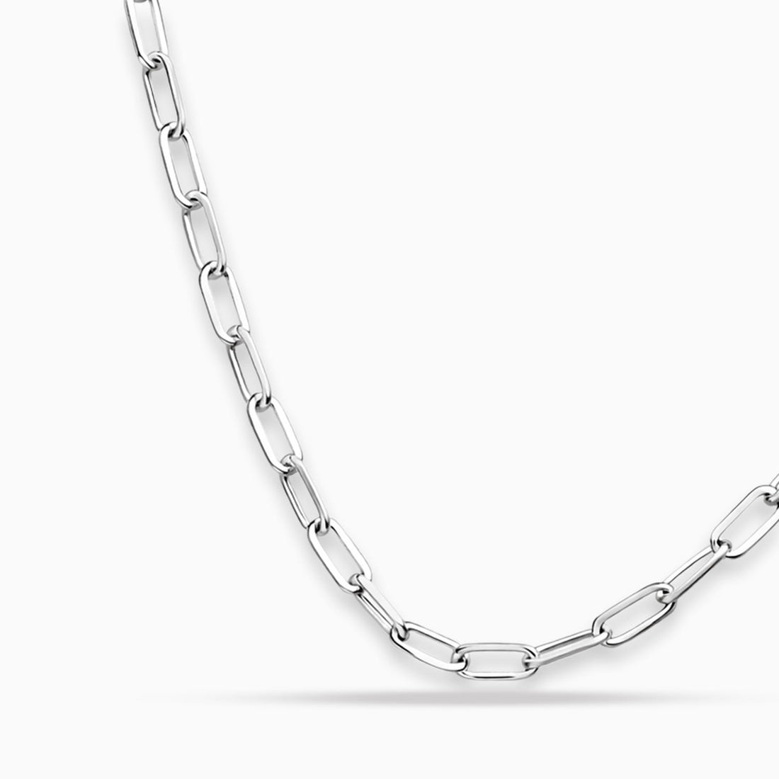 Clean Line: Sterling Silver Paperclip Chain Necklace