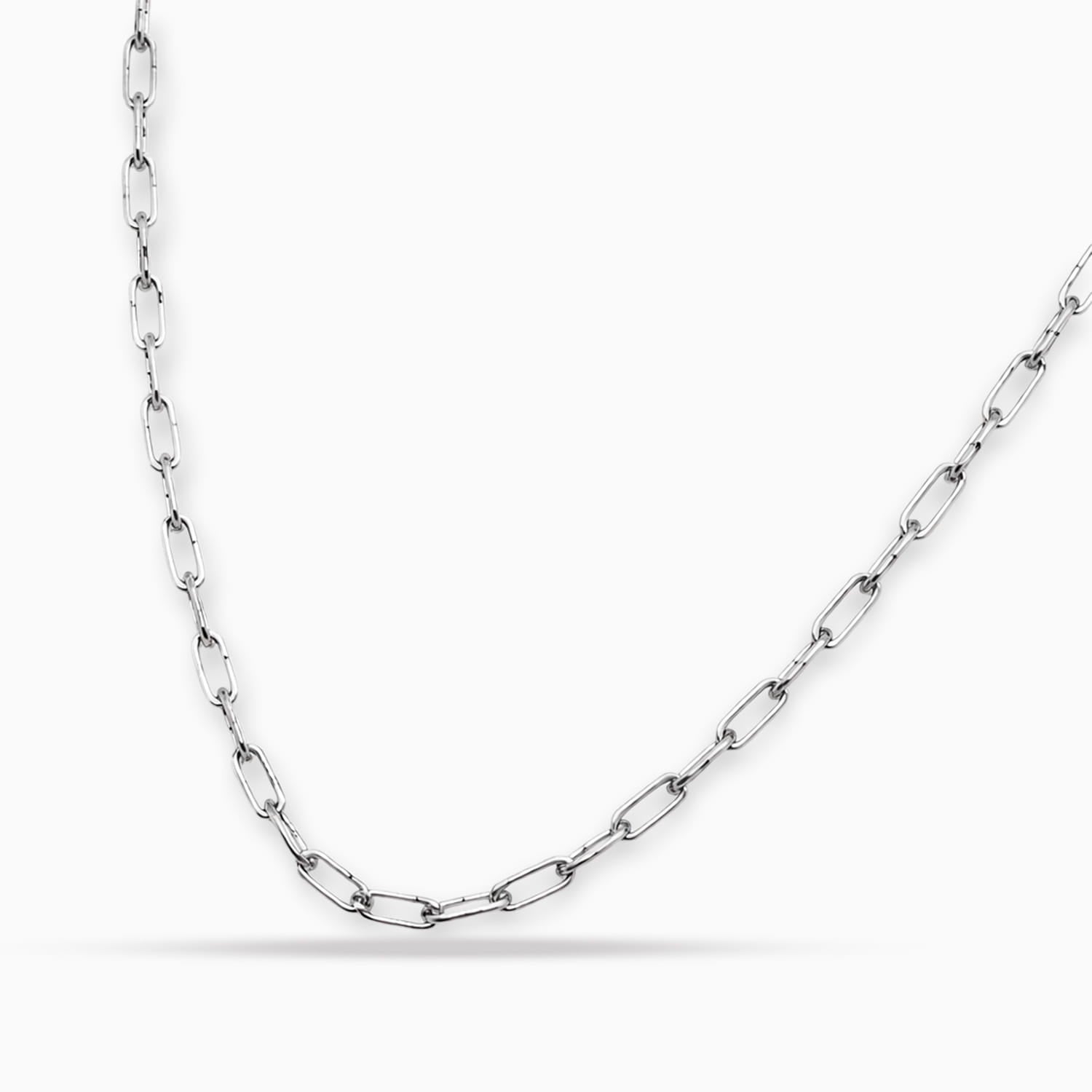 Clean Line: Sterling Silver Paperclip Chain Necklace