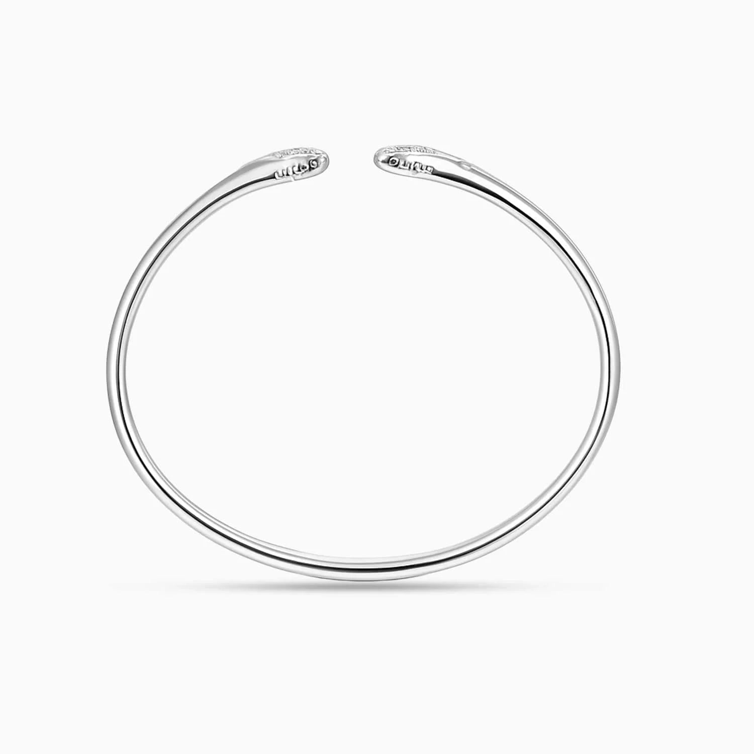 Sapphire & Diamond Cuff Bracelet in 18K White Gold