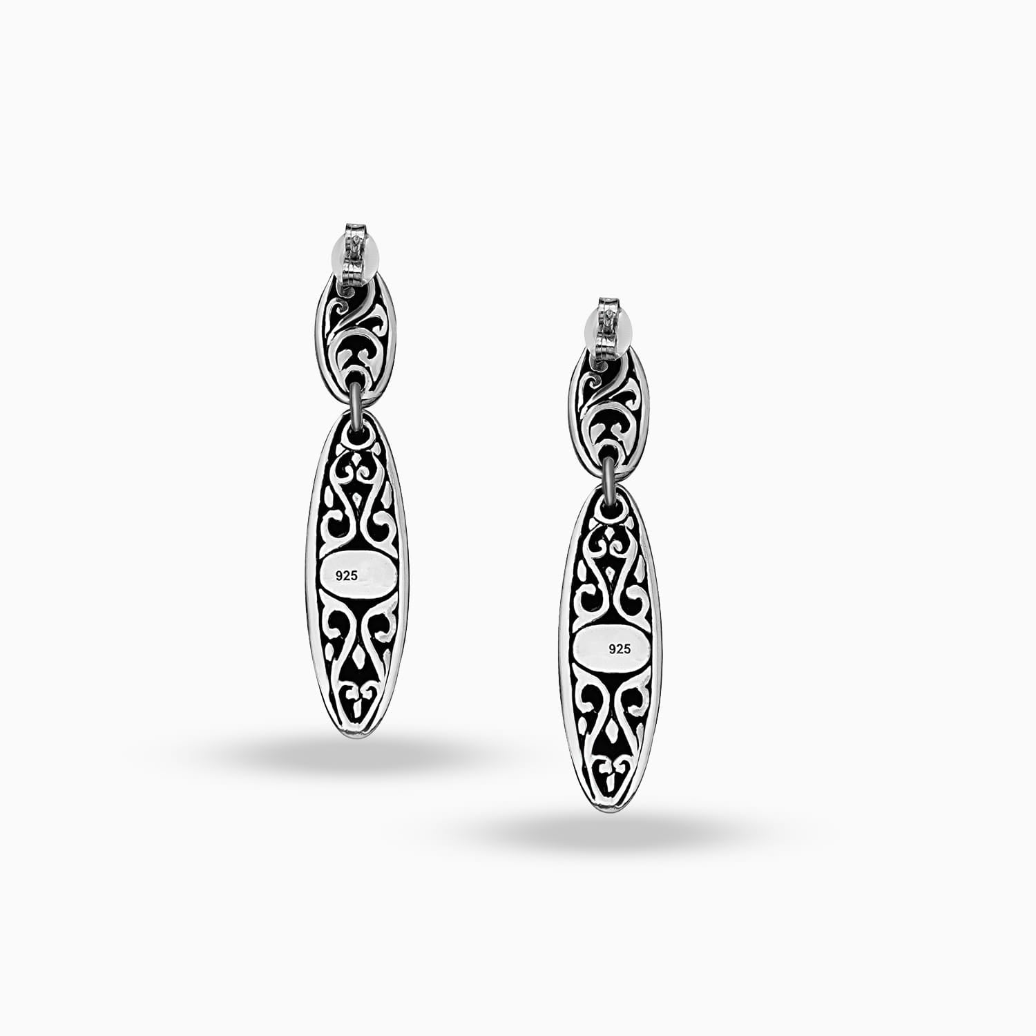 Elegant Sterling Silver Drop Earrings