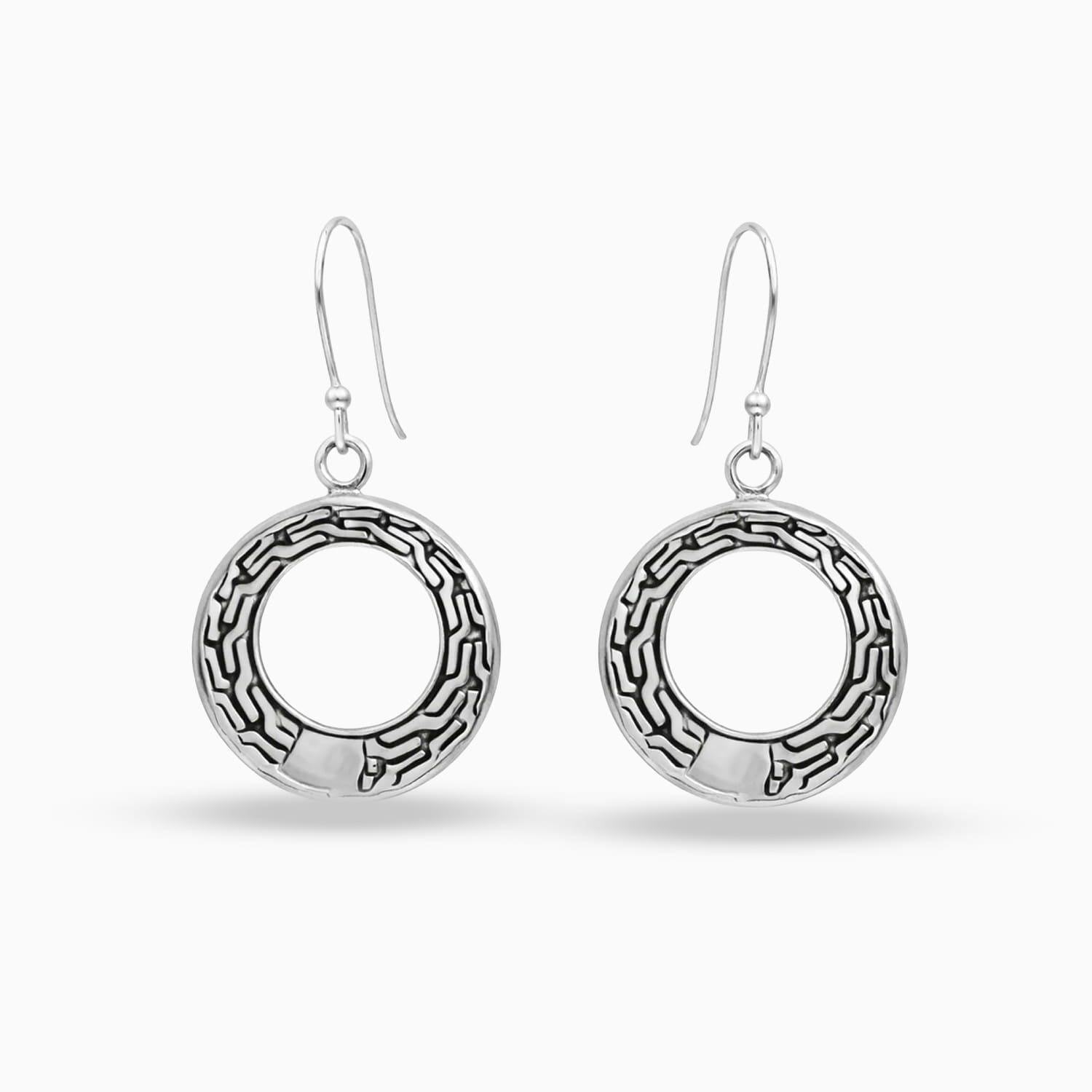 Endless Loop: Sterling Silver Drop Earrings