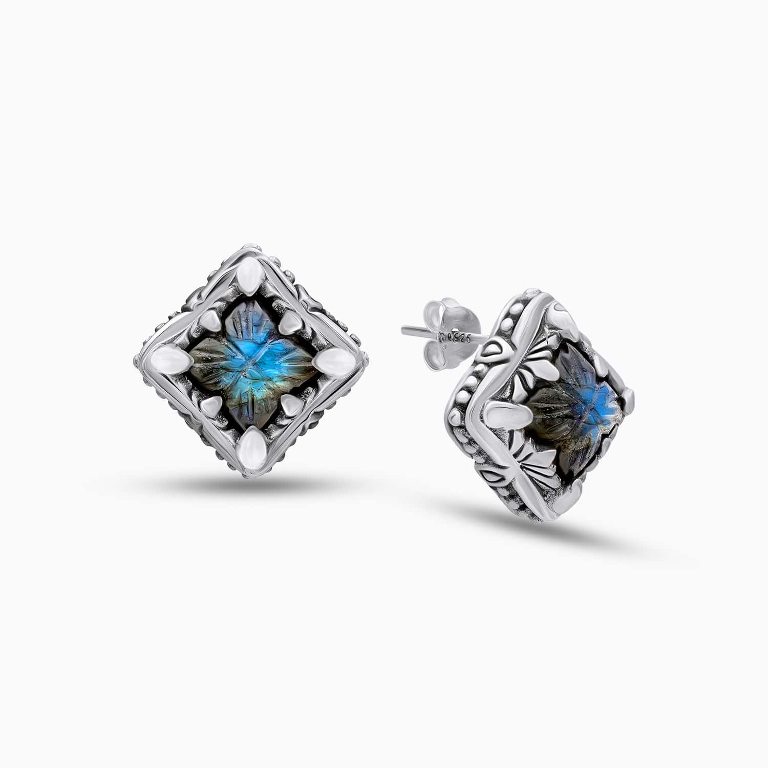 Labradorite Sterling Silver Earrings