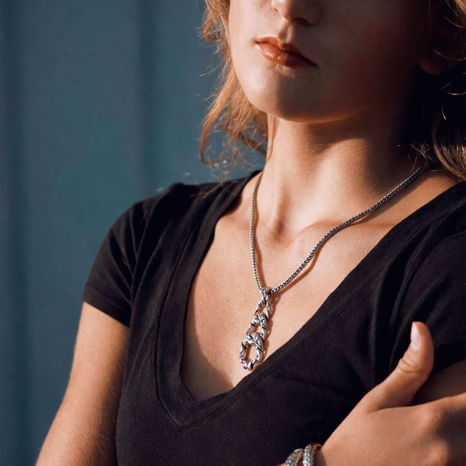 Linked Edge: Sterling Silver Pendant