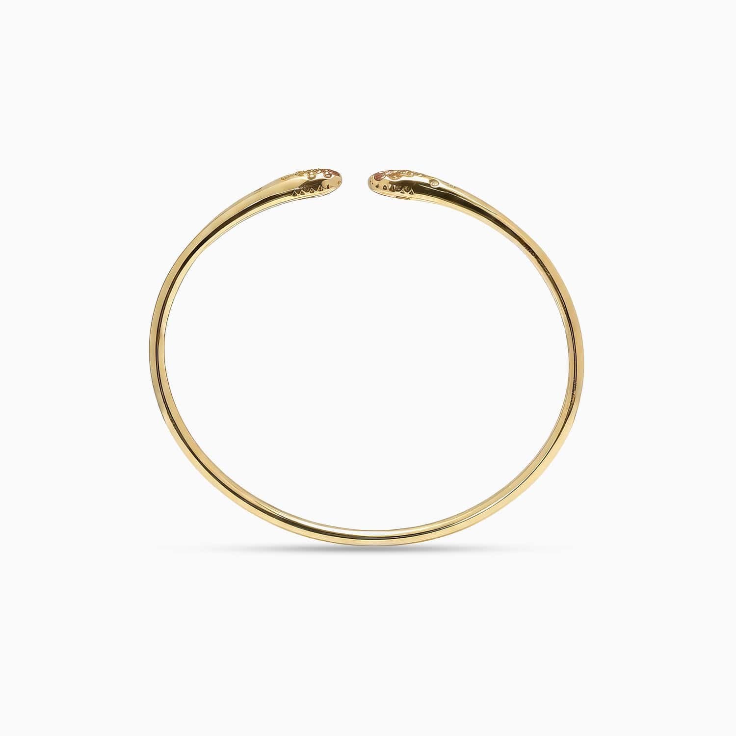 Sapphire & Diamond Cuff Bracelet in 18K Yellow Gold