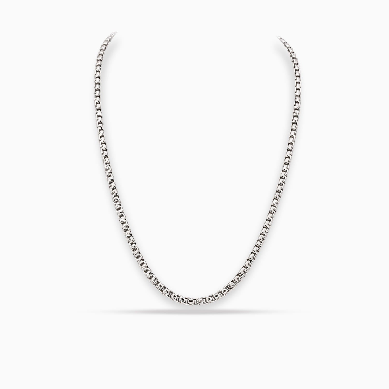 Solid Line: Sterling Silver Box Chain Necklace