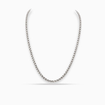 Solid Line: Sterling Silver Box Chain Necklace