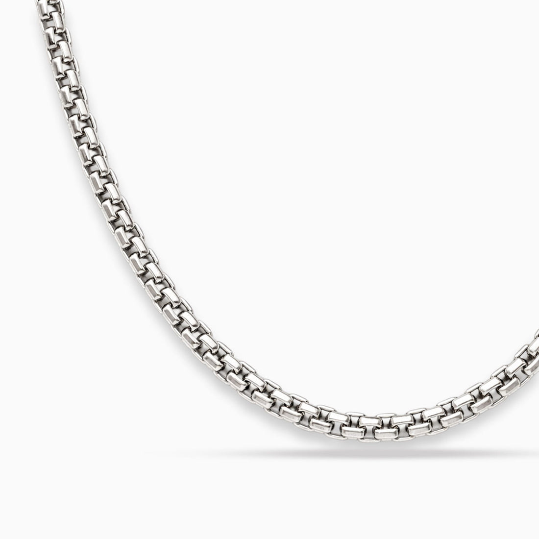 Solid Line: Sterling Silver Box Chain Necklace