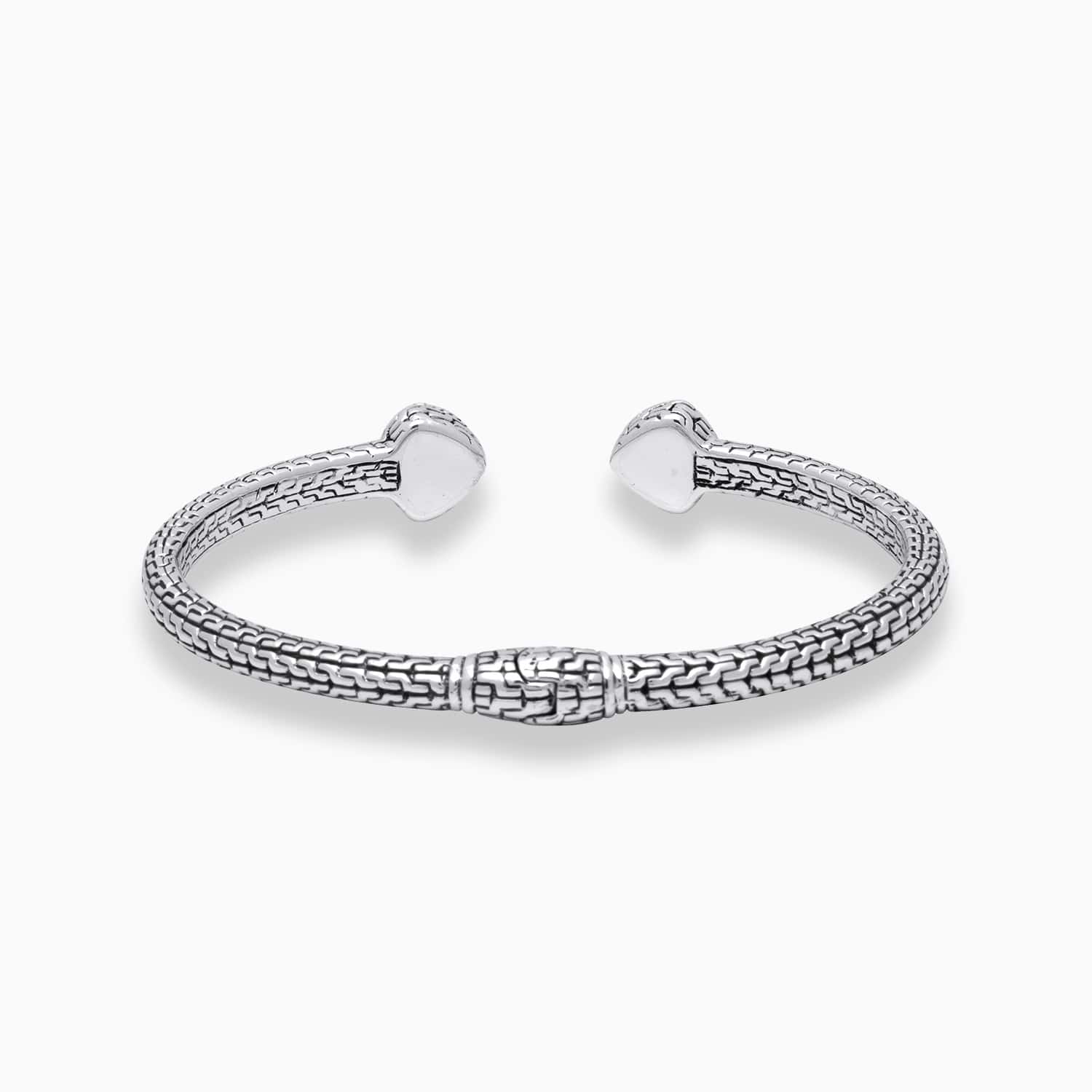 Soft Glow: Pink Opal & Sterling Silver Bangle Bracelet