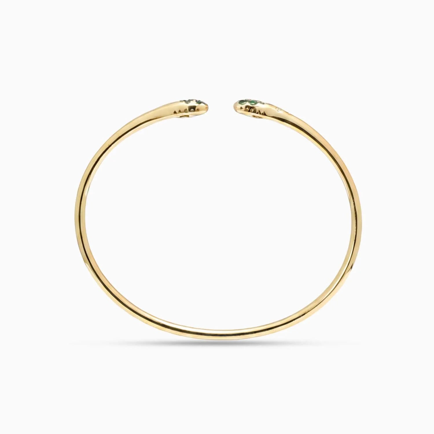 Tsavorite & Diamond Cuff Bracelet in 18K Yellow Gold